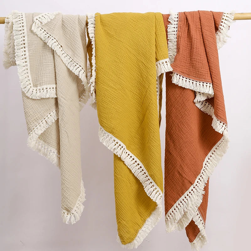 Soft Cotton Muslin Baby Swaddle Blanket