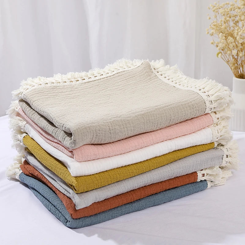 Soft Cotton Muslin Baby Swaddle Blanket