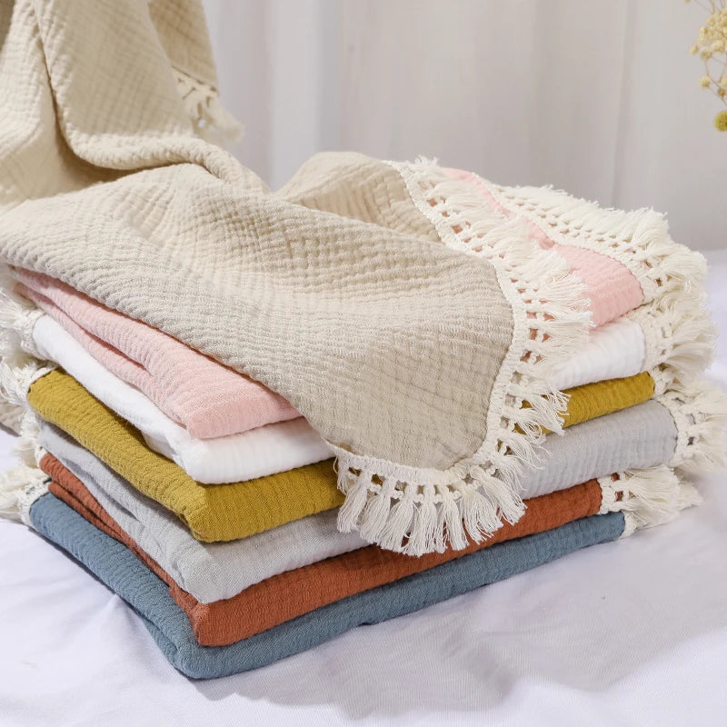 Soft Cotton Muslin Baby Swaddle Blanket